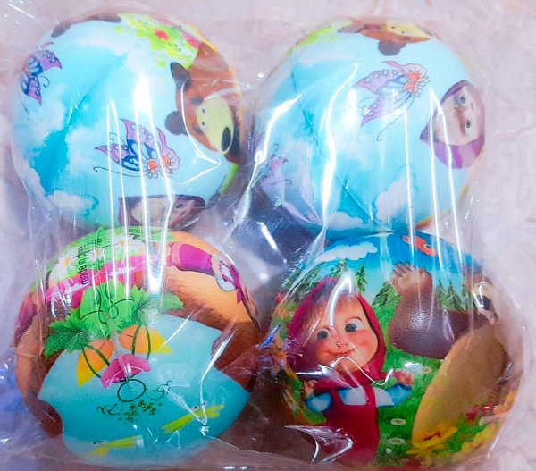 Four Soft Balls Cartoon Printed For Kids