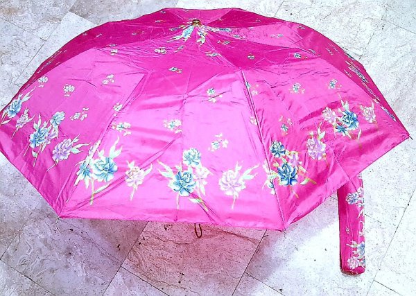 Pink Folding Umbrella