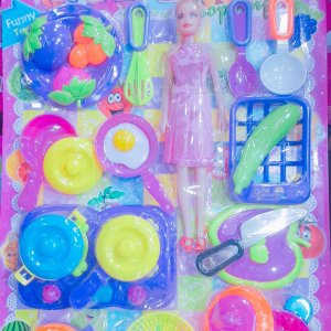 Big Kitchen Set With Doll