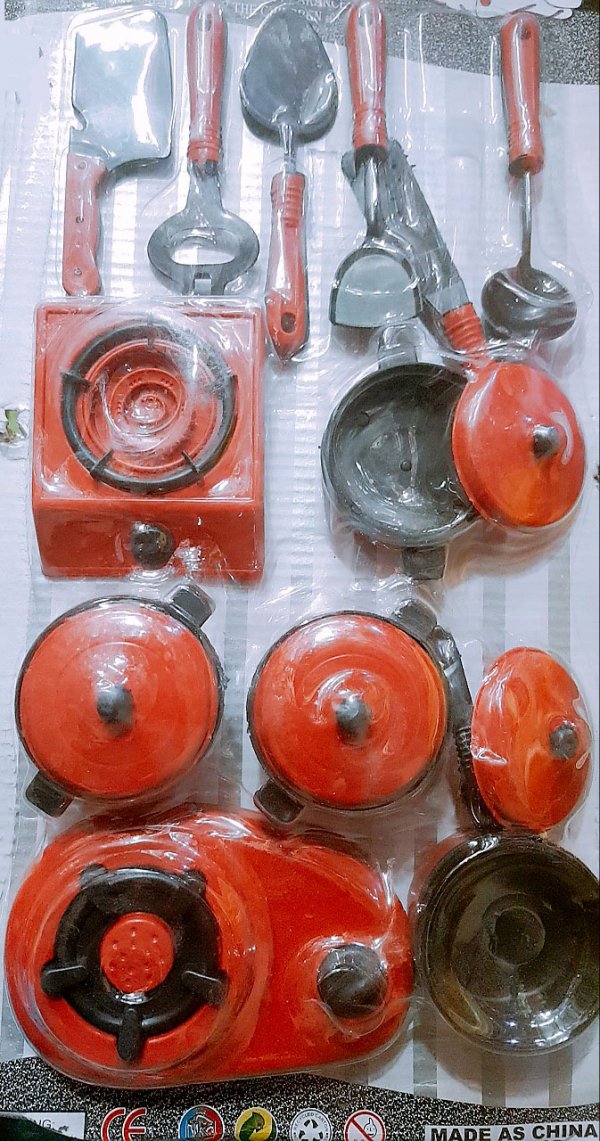 Kitchen Set In Red Color